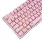 Pink Mechanical Gaming Keyboard, Usb Wired With Rainbow Led Backlit, Brown Switches, Mult