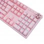 Pink Mechanical Gaming Keyboard, Usb Wired With Rainbow Led Backlit, Brown Switches, Mult