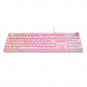Pink Mechanical Gaming Keyboard, Usb Wired With Rainbow Led Backlit, Brown Switches, Mult