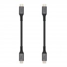 6-Inch Extra Short Usb4 Cable - 40Gbps Supports 100W (20V, 5A) Charging - Compatible With