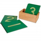 Montessori Sandpaper Numbers Math Material Wooden Card With Container Box For Toddler Kid