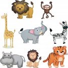 40 Pieces Zoo Animals Cutouts Jungle Cutouts Animal Cardboard Cutouts For Baby Shower,