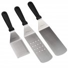 Flat Top Grill Metal Turner/Spatula Set,Stainless Steel Griddle Scraper Accessories