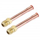 uxcell Brass Pipe fitting, 3/8 SAE Flare Male Thread, Tubing Adapter with Tube Welded, fo
