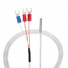 uxcell PT100 RTD Temperature Sensor Probe 3 Wires Cable Thermocouple Stainless Steel 50cm