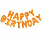 Happy Birthday Orange Aluminum Foil Letters Balloons 16 Inch Aluminum Foil Banner Balloon