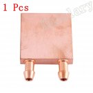 Pure Copper Water Cooling Block 40X40Mm For Liquid Water Cooler Heat Sink System Silver