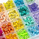 480 Pcs 14 Colors Acrylic Smiley Face Beads For Jewelry Bracelet Earring Necklace Craft