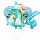 4Th Birthday Dinosaur Balloons Set,Dinosaur Decorations For Boys 4 Year Old Birthday Part