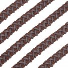 15 Yard Faux Leather Braid Trims Coconut Brown Flat Braid Strap Trim Lace Ribbon For Home