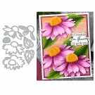 Plant Coneflower Metal Die Cuts, Daisy Flowers Leaves Cutting Dies Cut Stencils For Diy S
