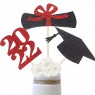 Glitter 2022 Graduation Party Centerpiece Sticks Red-Table Toppers For 2022 Graduation Party