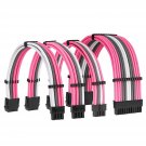 Sleeved Cables Psu Extension Kit 18Awg 30Cm Atx 24-Pin,Cpu4+4-Pin,Pci-E 6+2-Pin With Comb