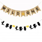 1St Birthday Gold And Black Glitter Where The Wild Things Are Inspired Banner Wild One Birthday