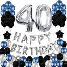40Th Birthday Decorations,40 Birthday Balloons Party Supplies Happy Birthday Banner Latex