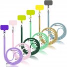 6 Pieces Phone Lanyard Neck Nylon Cell Phone Lanyard Crossbody Adjustable Universal Strap