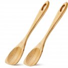 2 Pieces Wood Corner Spoon Wood Cooking Spoon Bamboo Spatula Wooden Utensils Scraper For