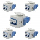 Lc Fiber Optic Adapter Lc To Lc Duplex Multimode 10Gb F/F Keystone Coupler For Wall Plate