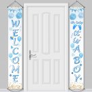 Baby Shower Decorations Welcome It Is A Boy Banner Backdrop Background Door Hanging Porch