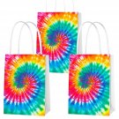 16 Pcs Party Gift Bags For Tie Dye Party Supplies Decoration, Birthday Party Gift Goody T