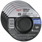 Milwaukee 5 Pack - 4 1 2 Grinding Wheel For Grinders - Aggressive Grinding For Metal & St