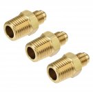 uxcell Brass Pipe Fitting, 3/16 SAE Flare Male to 1/4NPT Male Thread, Tubing Adapter Hose