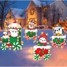 Christmas Decorations Outdoor With Led Lights - Large Christmas Train Yard Signs With Sta