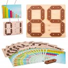 ThinkMax Wooden Number Puzzles, Number Peg Boards for Toddlers, Preschool Learning Activi