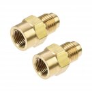 uxcell Brass Pipe fitting, 1/4 SAE Flare Male to 1/8NPT Female Thread, Tubing Adapter Hos