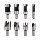 uxcell Wood Plug Cutter Drill Bit Set 1/4” 3/8” 1/2” 5/8” Barrel Cork Tenon Hole Saw Cutt