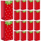 24 Pcs Strawberry Party Present Bags Strawberry Goodie Bags For Party Present Treat Candy