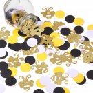 360 Pieces Bee Confetti Gold Glitter Bee Confetti Yellow Black Circle Confetti For Bee Th