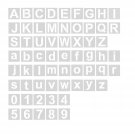 62Pcs Letter Number Stencils, 2 Inch Washable Reusable Plastic Letter Number Template Let