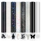 Heat Transfer Vinyl Bundle Htv Vinyl 12"X10" 8-Sheets Glitter Black White Iron On Vinyl F