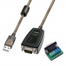 DTECH USB to RS485 Adapter RS422 Cable Serial Port with CP2102 Chip Terminal Board LED Li