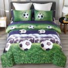 Special 3D Soccer Bedding Twin Football Comforter Set For Kids Cool Duvet Lightweight Bed