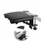 Ergonomic Computer Arm Rest For Desk Leather Elbow Rest Pad Clamp-On Foldable Desk Extend