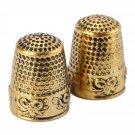 Sewing Thimble, 0.9Inch Brass Ring Thimbles, Antique Finger Shield For Hand Sew Embroider