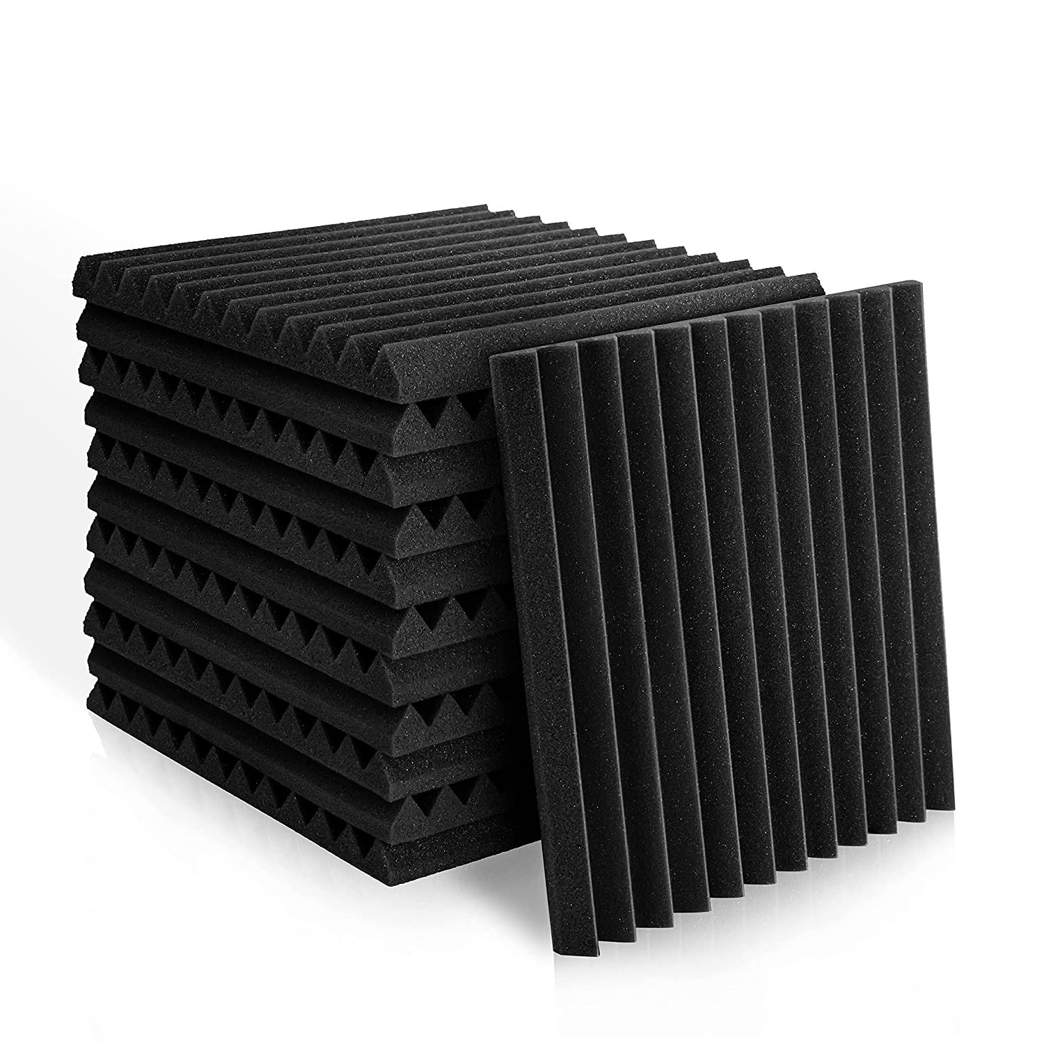 1" X 12" X 12" Acoustic Foam Panels, Studio Wedge Tiles, Sound Panels Wedges Soundproof S
