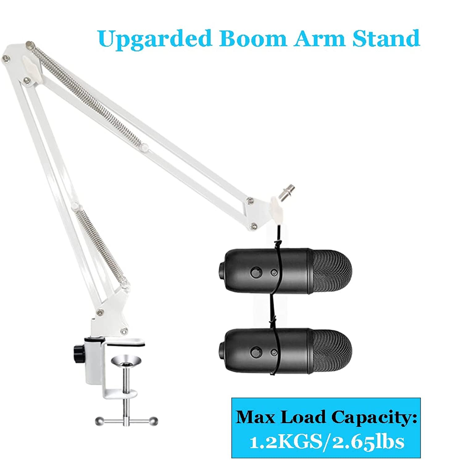 For Blue Yeti X Boom Arm, Heavy Duty Adjustable Blue Yeti Nano Microphone Stand With 3/8"