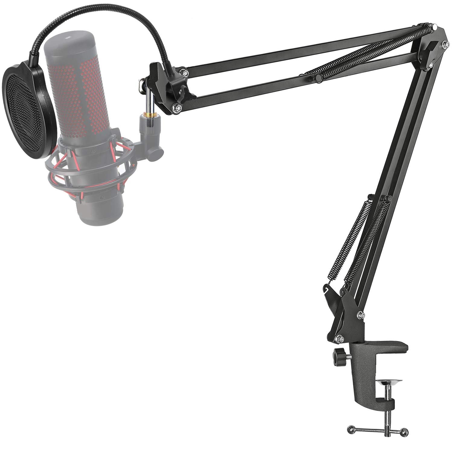 Hyperx Quadcast Mic Boom Arm Stand With Windscreen - Scissor Mic Stand ...