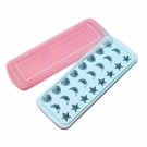 Ice Cube Tray With Lid Stars Moons Love Hearts Shape 24 Cavity Silicone Safe Durable Whis