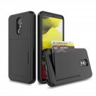 Lg Stylo 5 Case With Card Holder,Shockproof Armor Silicone Hybrid Rugged Protective Walle