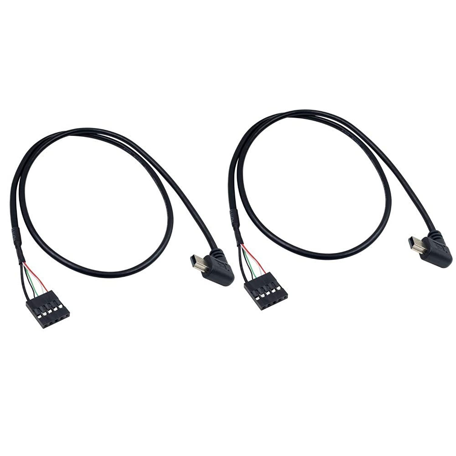 Usb Header To Mini Usb Dupont Cable, 90 Degree Left Angle Mini Usb Male