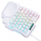 One Handed Gaming Keyboard, Small Gaming Keyboard With Ergonomic Palm Rest, Led Backlit M