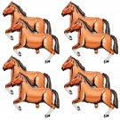 8 Pieces 40 Inch Large Horse Foil Balloon Brown Horse Balloon Cowboy Foil Balloon For Bir