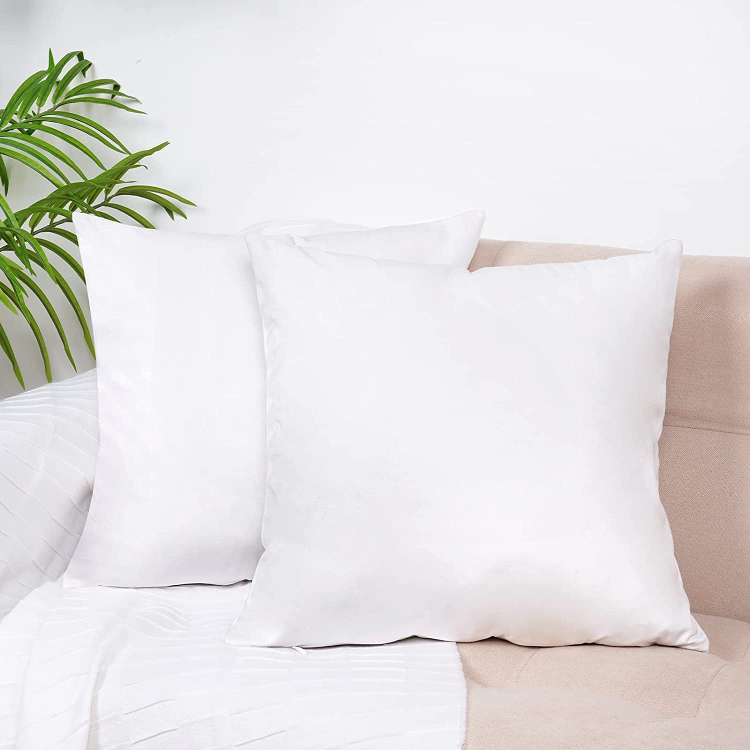 Velvet Euro Sham 26"X 26", 2 Pack Super Soft Cozy European Pillow