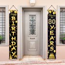 80Th Birthday Party Banner Decorations Cheers To 80 Years Banner 80Th Party Supplies Blac