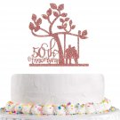 Glitter 50Th Anniversary Cake Topper, Wedding Anniversary, Retirement, Mr&Mrs Cake Topper