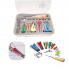 Single Double Fold Bias Tape Maker Tool Kit Set, 6Mm/9Mm/12Mm/18Mm/25Mm Fabric Bias Tape